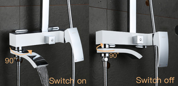 Душевая система Gappo G07 G2407-8 Белая Хром