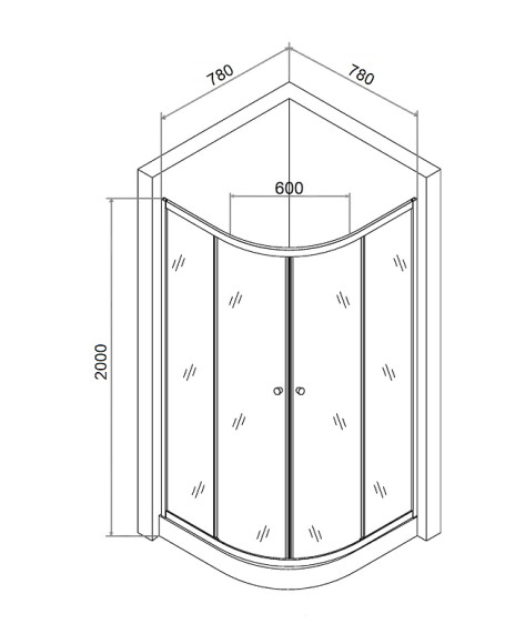 Душевой уголок Agger A01-080TCR 80x80 профиль Хром стекло прозрачное Душевой уголок Agger A01-080TCR 80x80 профиль Хром стекло прозрачное