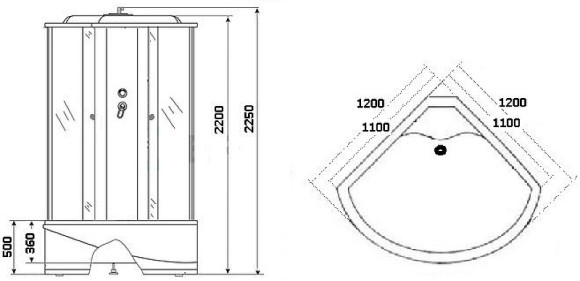 Душевая кабина Niagara Luxe 120x120 NG-7744W с гидромассажем