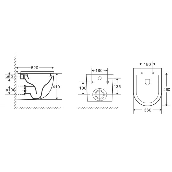 Унитаз Grossman GR-4483SQ подвесной Белый глянцевый с сиденьем Микролифт Унитаз Grossman GR-4483SQ подвесной Белый глянцевый с сиденьем Микролифт