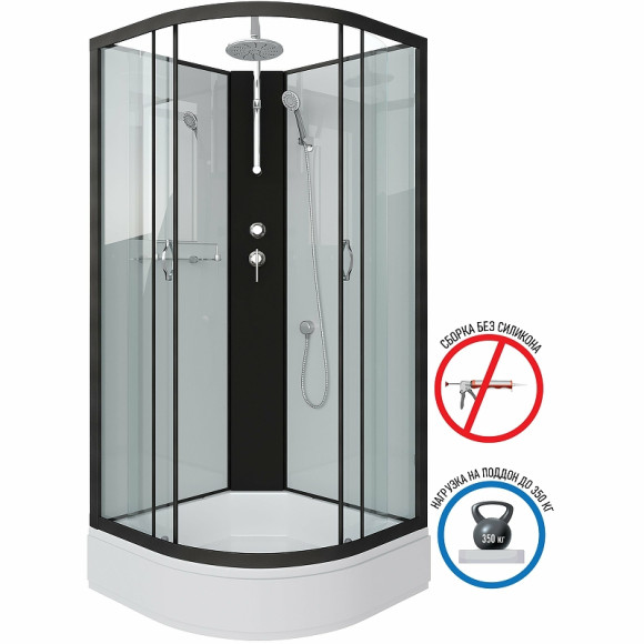 Душевая кабина Niagara Classic 100х100 NG-6702-14BKT без гидромассажа
