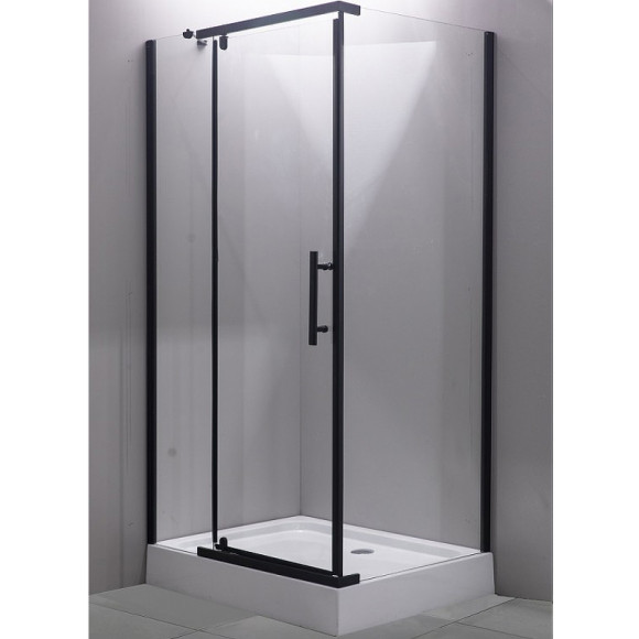 Душевой уголок Esbano ESR-7190B 100x80 ESUGR7190B профиль Черный матовый стекло прозрачное