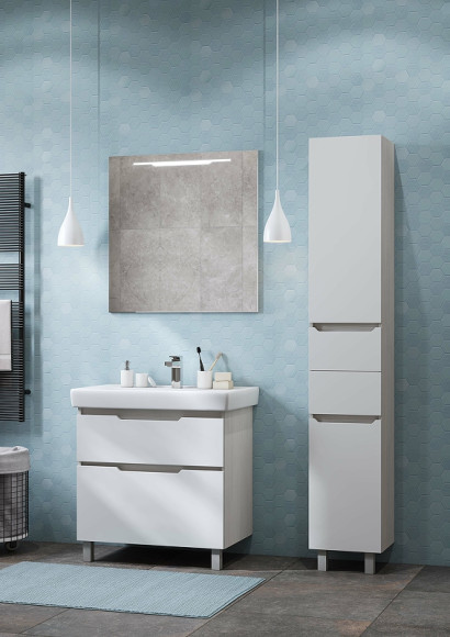 Зеркало Aquaton Дакота 80 1A203102DA010 с подсветкой Белое с выключателем