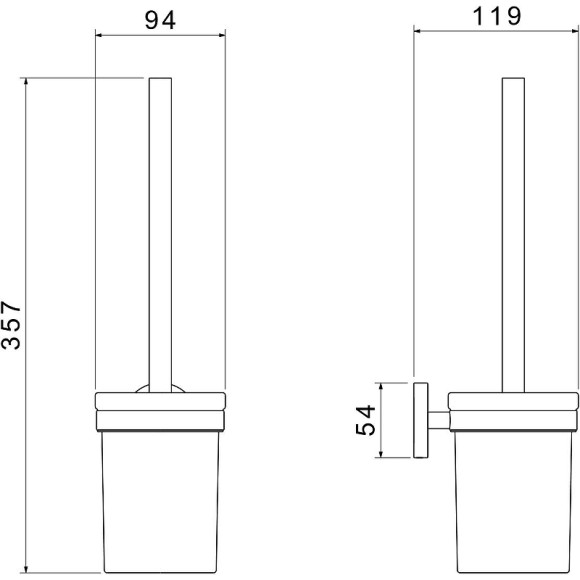 Ершик для унитаза Aquatek Европа AQ4110MB Черный матовый Ершик для унитаза Aquatek Европа AQ4110MB Черный матовый