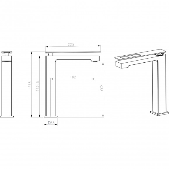 Смеситель для раковины Boheme Q 142-CRCR.2 Хром