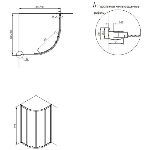 Душевой уголок Migliore Aurelia 90x90 22657 профиль Золото стекло матовое Душевой уголок Migliore Aurelia 90x90 22657 профиль Золото стекло матовое