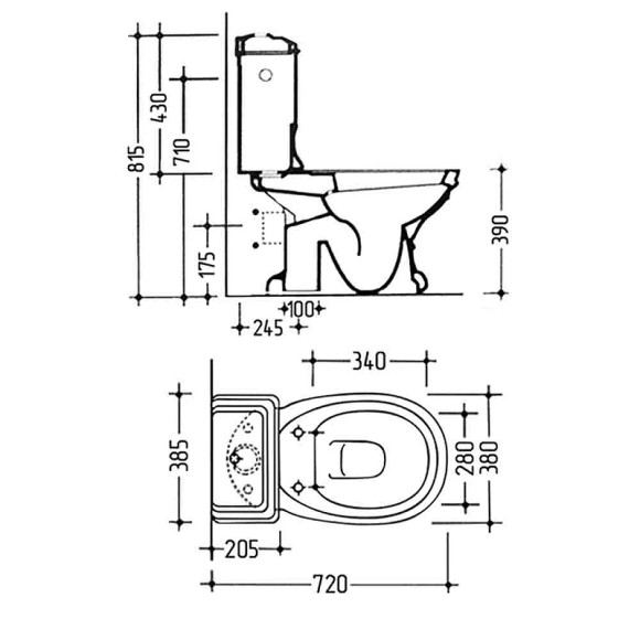 Унитаз компакт Migliore Gianeta 20928 без бачка и сиденья Унитаз компакт Migliore Gianeta 20928 без бачка и сиденья