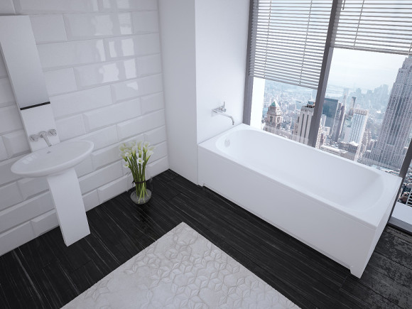 Акриловая ванна Aquatek Eco-friendly Ника 150x75 NIK150-0000001 без панелей, каркаса и слив-перелива