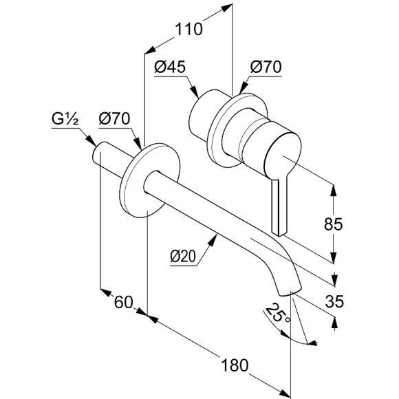 Смеситель для раковины Kludi Nova Fonte Pura 202440515 Хром