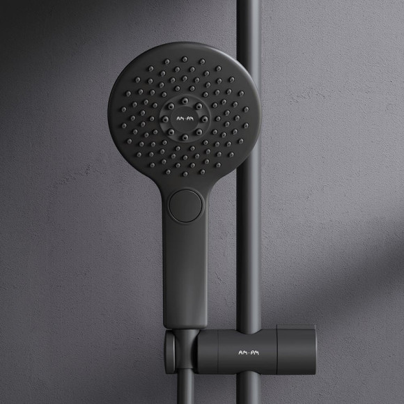 Душевая система AM.PM Inspire V2.0 F0750A522 с термостатом Черная матовая Душевая система AM.PM Inspire V2.0 F0750A522 с термостатом Черная матовая