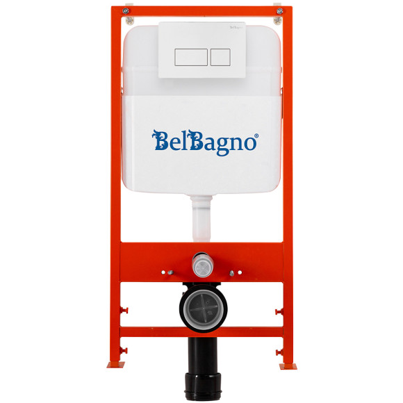 Инсталляция BelBagno BB026/BB042BL с Белой глянцевой клавишей смыва Инсталляция BelBagno BB026/BB042BL с Белой глянцевой клавишей смыва