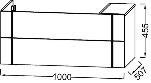 Тумба под раковину Jacob Delafon Nouvelle Vague 100 EB3031-G1C подвесная Белая глянцевая Тумба под раковину Jacob Delafon Nouvelle Vague 100 EB3031-G1C подвесная Белая глянцевая