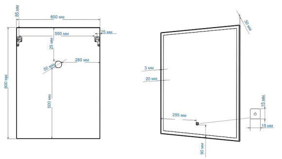 Зеркало Art&Max Arezzo AM-Are-600-800-DS-FC с подсветкой с сенсорным выключателем Хром Зеркало Art&Max Arezzo AM-Are-600-800-DS-FC с подсветкой с сенсорным выключателем Хром