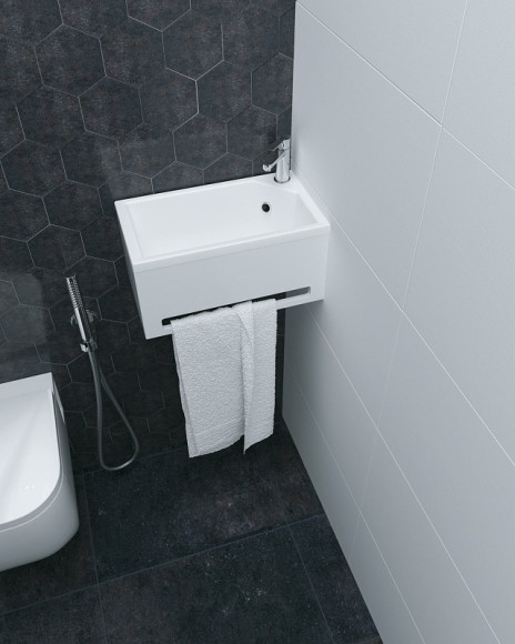 Панель с раковиной 1MarKa Tiny XS Mini 39 R У84218 подвесная Белая глянцевая Панель с раковиной 1MarKa Tiny XS Mini 39 R У84218 подвесная Белая глянцевая