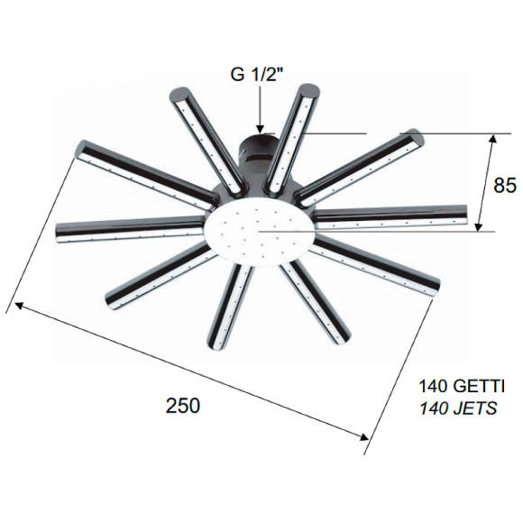 Верхний душ Remer 359S25X Хром Верхний душ Remer 359S25X Хром