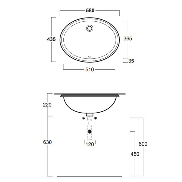 Раковина Simas Top E Lavabi D Arredo 58 S53 bi Белая Раковина Simas Top E Lavabi D Arredo 58 S53 bi Белая