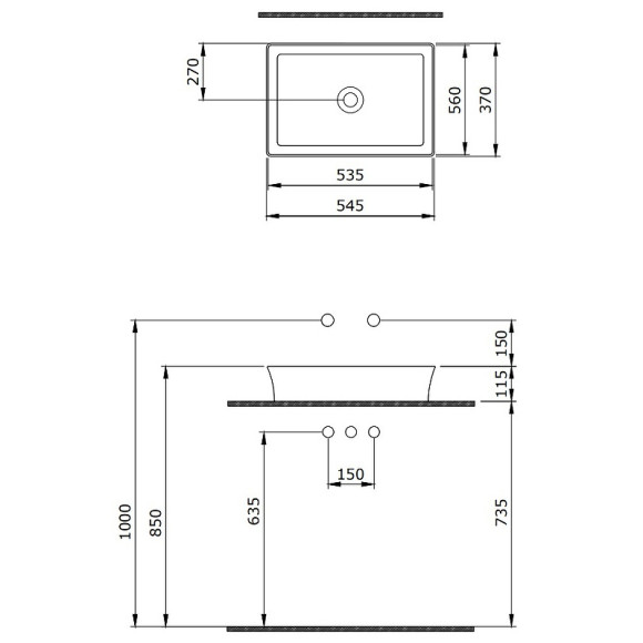 Раковина-чаша Berges Ego SL 55 181009 Белая глянцевая Раковина-чаша Berges Ego SL 55 181009 Белая глянцевая