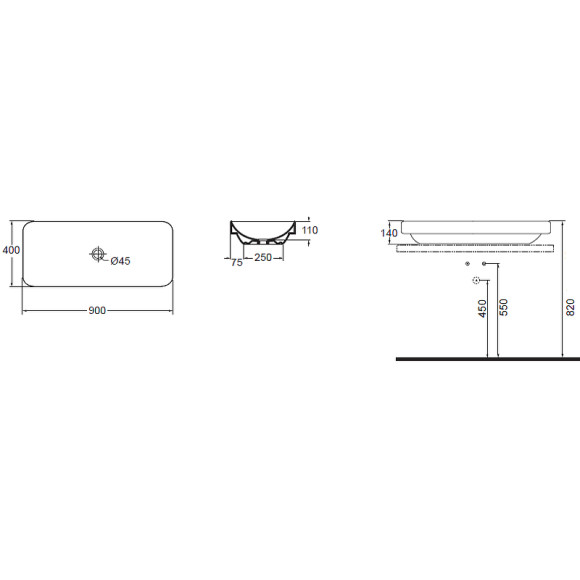 Раковина-чаша Azzurra Elegance Soft 90 ELLG090400S0BI/(ESO90 bi)*0 Белая Раковина-чаша Azzurra Elegance Soft 90 ELLG090400S0BI/(ESO90 bi)*0 Белая
