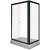 Душевой уголок Radomir Верчелли 120x80 L 1-03-6-1-0-0120 профиль Черный стекло прозрачное