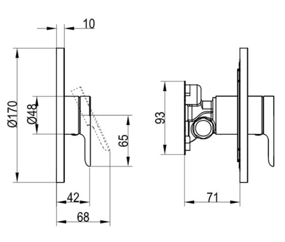 Смеситель для душа Villeroy&Boch O.Novo TVS10435200061 Хром