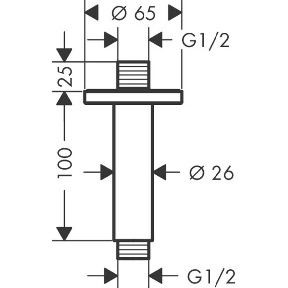 Кронштейн для верхнего душа Hansgrohe Vernis Blend 27804670 Черный матовый Кронштейн для верхнего душа Hansgrohe Vernis Blend 27804670 Черный матовый