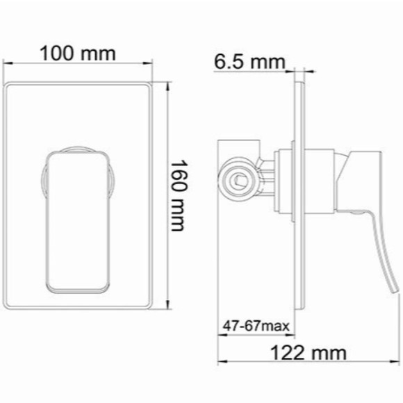 Смеситель для душа WasserKRAFT Exter 1651 Светлая бронза