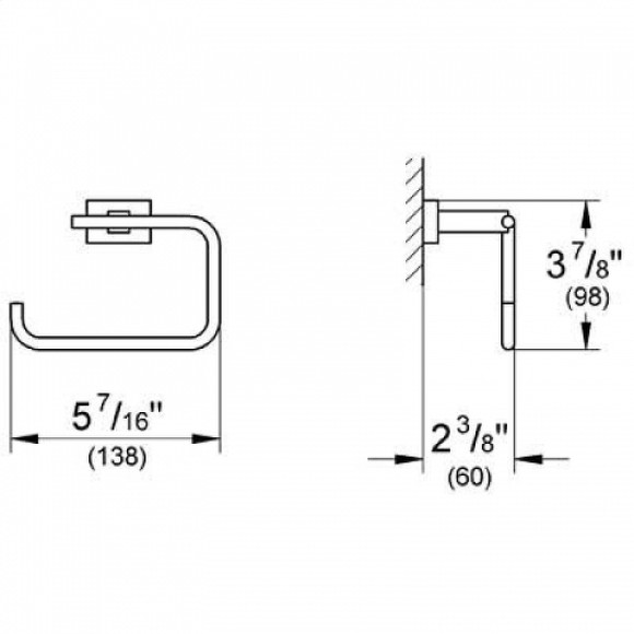 Держатель туалетной бумаги Grohe Essentials Cube 40507001 Хром Держатель туалетной бумаги Grohe Essentials Cube 40507001 Хром