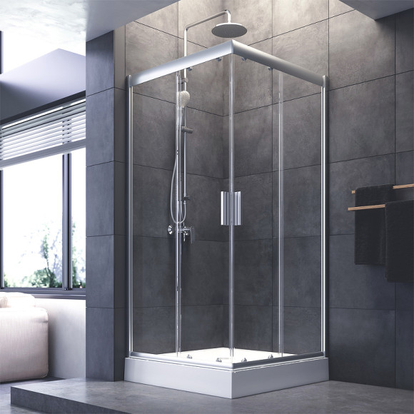 Душевой уголок AM.PM Gem 90х90 W90G-403-090MT профиль Серый стекло прозрачное Душевой уголок AM.PM Gem 90х90 W90G-403-090MT профиль Серый стекло прозрачное