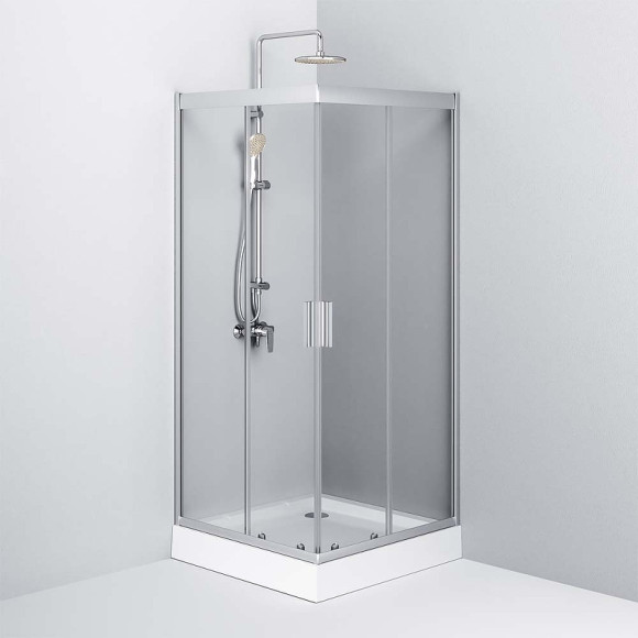 Душевой уголок AM.PM Gem 90х90 W90G-403-090MT профиль Серый стекло прозрачное Душевой уголок AM.PM Gem 90х90 W90G-403-090MT профиль Серый стекло прозрачное