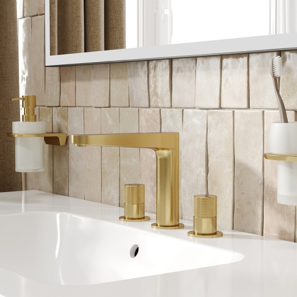 Смеситель для раковины WasserKRAFT Schunter 8235 Золото матовое