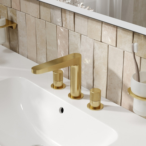 Смеситель для раковины WasserKRAFT Schunter 8235 Золото матовое