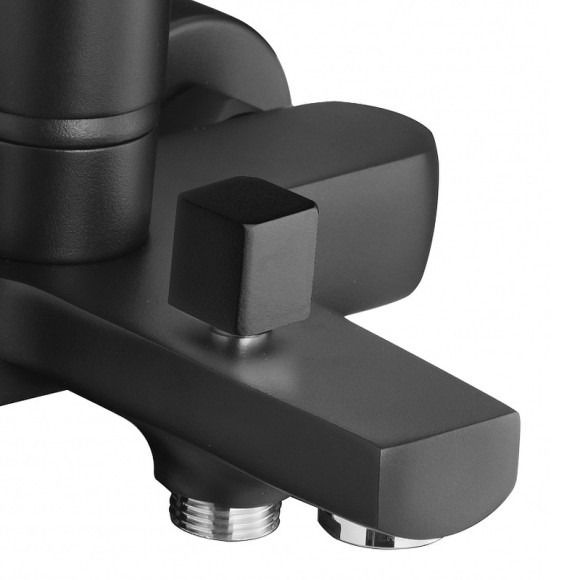 Смеситель для ванны Azario Treya AZ-156805024 Черный Смеситель для ванны Azario Treya AZ-156805024 Черный