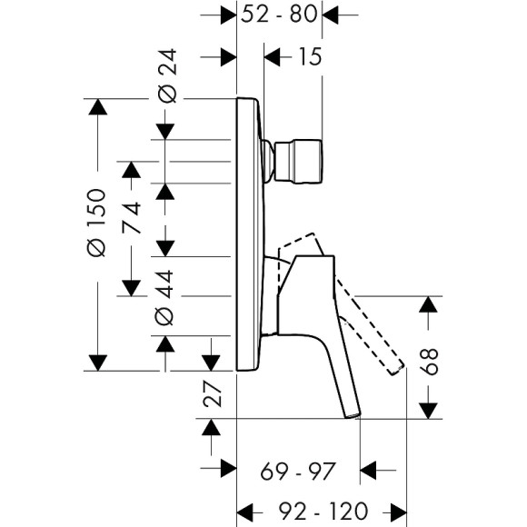 Смеситель для душа Hansgrohe Talis S 72406000 Хром