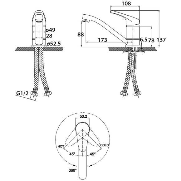 Смеситель для раковины Kaiser County 66211 Хром Смеситель для раковины Kaiser County 66211 Хром