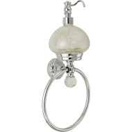 Дозатор для жидкого мыла с кольцом для полотенец Migliore Cristalia 16801 Хром с кристаллом Swarovski