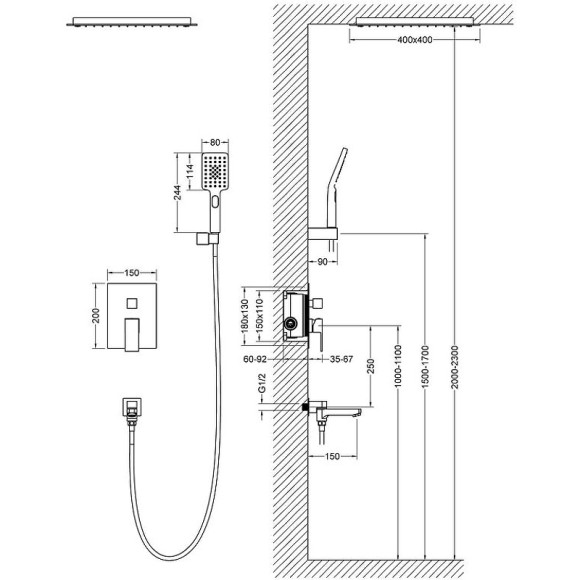 Душевая система Timo Selene SX-2039/00SM Хром Душевая система Timo Selene SX-2039/00SM Хром
