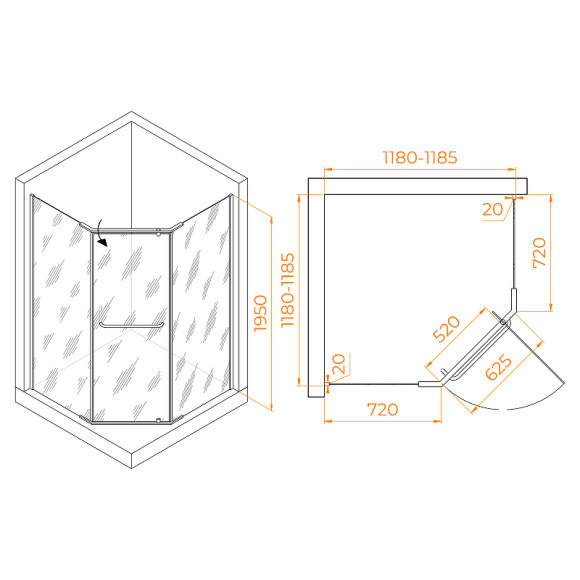 Душевой уголок RGW Passage PA-081 120x120 35088122-11 профиль Хром стекло прозрачное Душевой уголок RGW Passage PA-081 120x120 35088122-11 профиль Хром стекло прозрачное