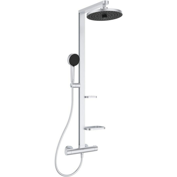 Душевая система Ideal Standard Alu+ BD583SI с термостатом Серебряная