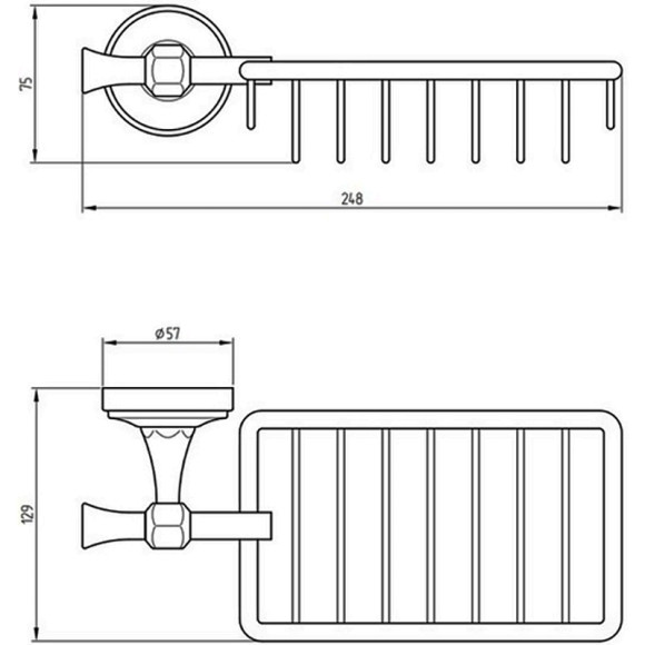 Полка корзина Migliore Fortuna 27700 Хром