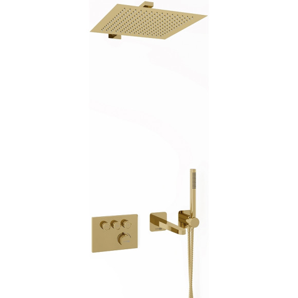 Душевая система WasserKRAFT Sauer A7158.183.261.280.197.281.187 Thermo с термостатом Золото глянцевое