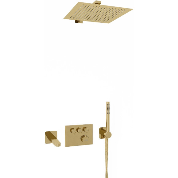 Душевая система WasserKRAFT Sauer A7158.183.261.280.197.281.187 Thermo с термостатом Золото глянцевое