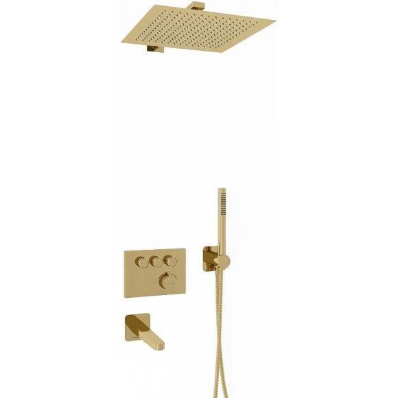 Душевая система WasserKRAFT Sauer A7158.183.261.280.197.281.187 Thermo с термостатом Золото глянцевое