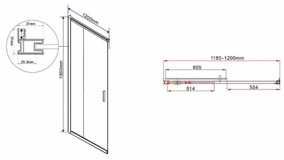 Душевой уголок Vincea Garda 120х120 VSS-1G1212CH профиль Хром стекло шиншилла