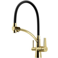 Смеситель для кухни Sancos Eri SC4001ZG Полированное золото Черный