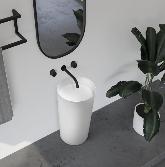 Раковина Abber Stein 45 AS2506-H Белая матовая Раковина Abber Stein 45 AS2506-H Белая матовая