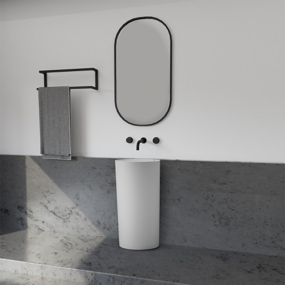 Раковина Abber Stein 45 AS2506-H Белая матовая Раковина Abber Stein 45 AS2506-H Белая матовая