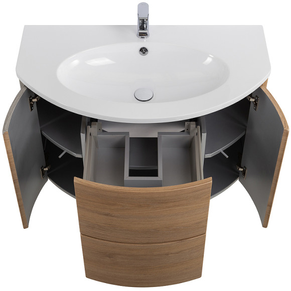 Тумба под раковину Cezares Eden 90 55073 подвесная Rovere Tabacco