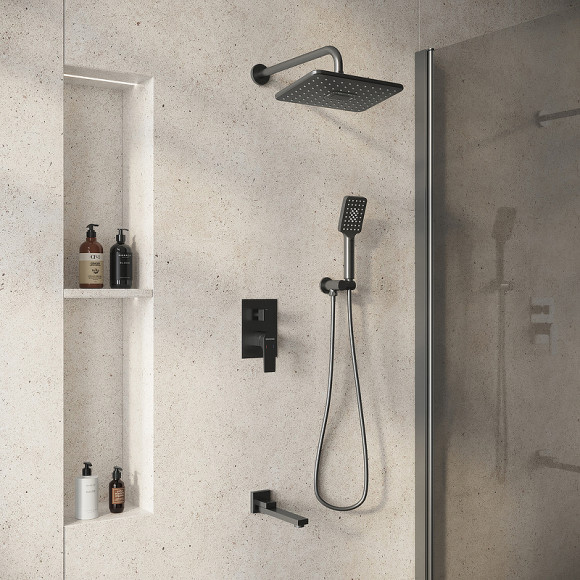 Душевая система Grossman Classic 501.K35.04.420 Графит брашированный Душевая система Grossman Classic 501.K35.04.420 Графит брашированный