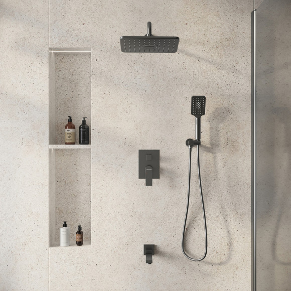 Душевая система Grossman Classic 501.K35.04.420 Графит брашированный Душевая система Grossman Classic 501.K35.04.420 Графит брашированный