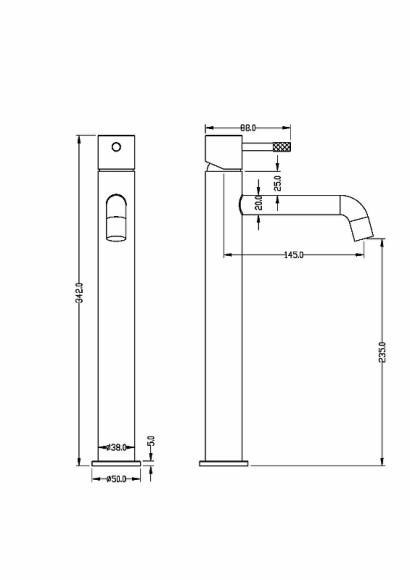 Смеситель для раковины Boheme Uno 462-SGM Оружейная сталь глянцевая Смеситель для раковины Boheme Uno 462-SGM Оружейная сталь глянцевая
